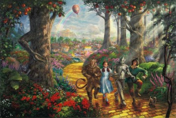 Artworks by 350 Famous Artists Painting - Follow The YELLOW BRICK ROAD Thomas Kinkade